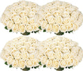 100 PCS Fake Champagne Roses, Artificial Champagne Flowers Bulk, Faux Roses | by Jefuzh