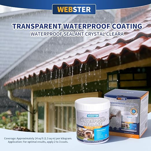 Transparent Waterproof Coating, 35 oz（2.2 lb） Invisible Sealant, Transparent - Image 8