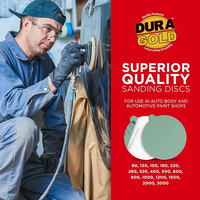 Dura-Gold Premium 6" Green Film PSA Sanding Discs - Image 4