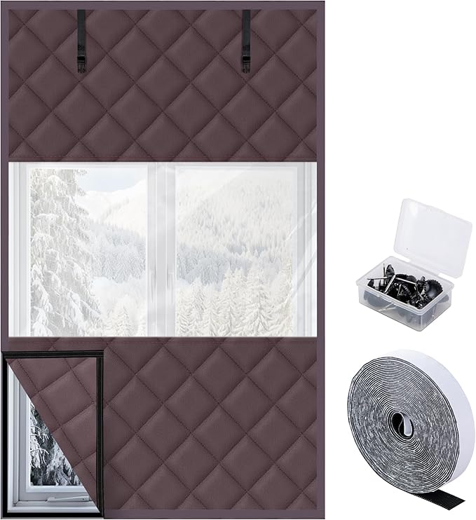3-Layer Visible Winter Insulated Window Cover, Window Insulation Kit | 63" x by Nkiy+Quen
