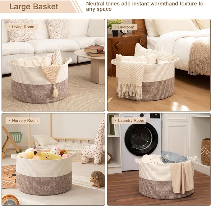 OIAHOMY 90L XXXLarge Blanket Basket - Image 5