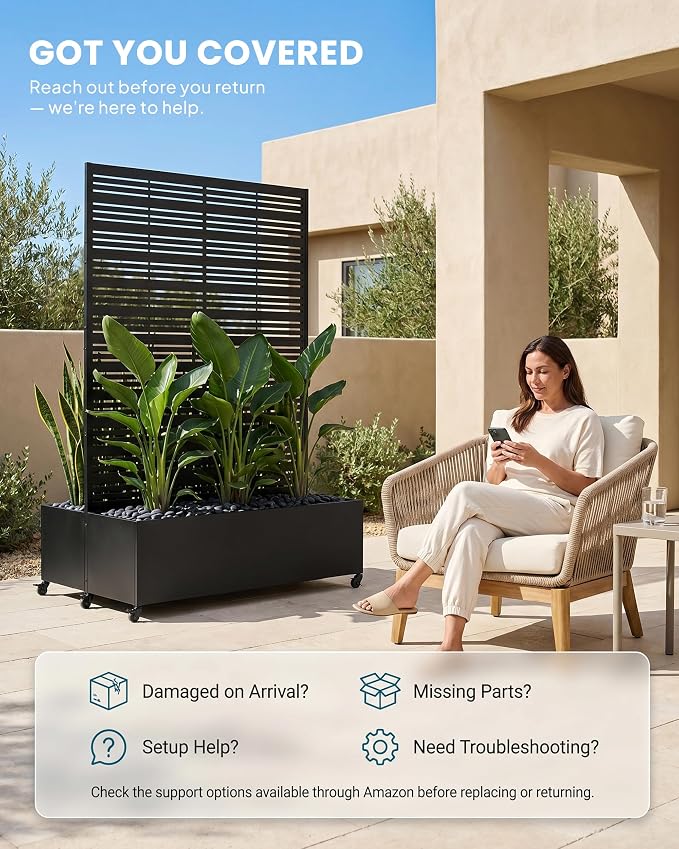 72" Dual-Box Privacy Planter - Image 7