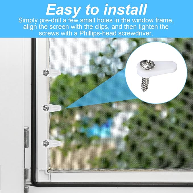 20 Pack Window Screen Clips for Window Screens Storm Door Panels | PL 7909 - Image 4