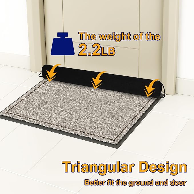 NABOWAN 38" Weighted Under Door Draft Stopper -Triangular Door Draft Blocker - Image 4