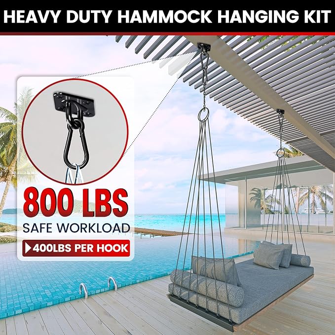 304 Stainless Steel Pad Eye Snap Hook, M6 Ceiling Hook 800Lb, Yoga Gym Equipment - Image 3
