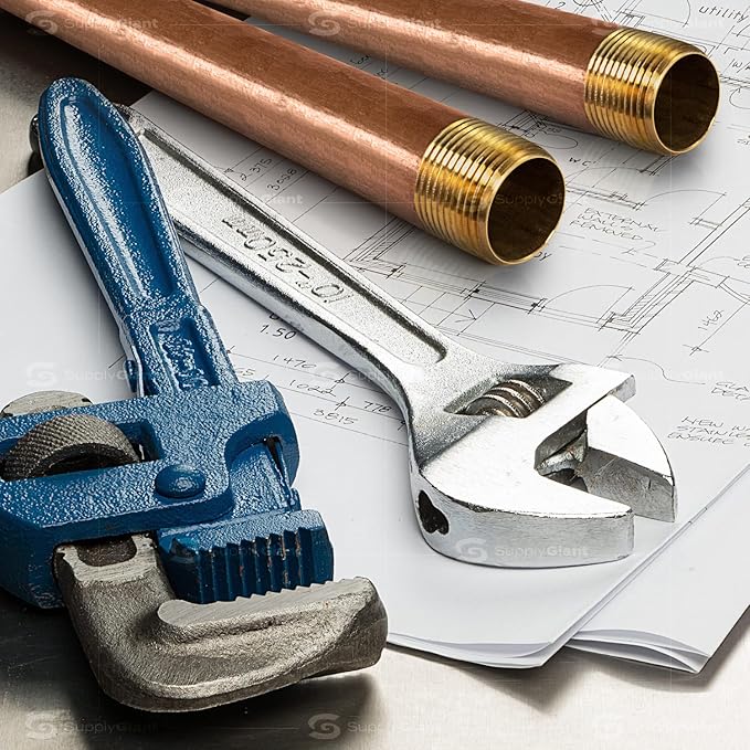 Everflow Supplies NPBR3412 12" Long Brass Nipple Pipe Fitting - Image 5