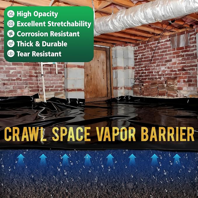 10 Mil 10 FT X 100 FT Plastic Sheeting Heavy Duty Thick LLDPE Black - Image 4