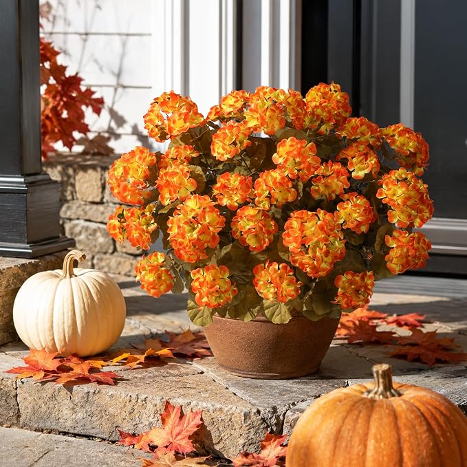 Fake Geraniums Artificial Flowers - Image 8