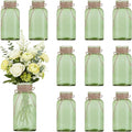 12 Pack Mason Jar Vases for Centerpieces, Wide Mouth Mason Jars by LEYIQU