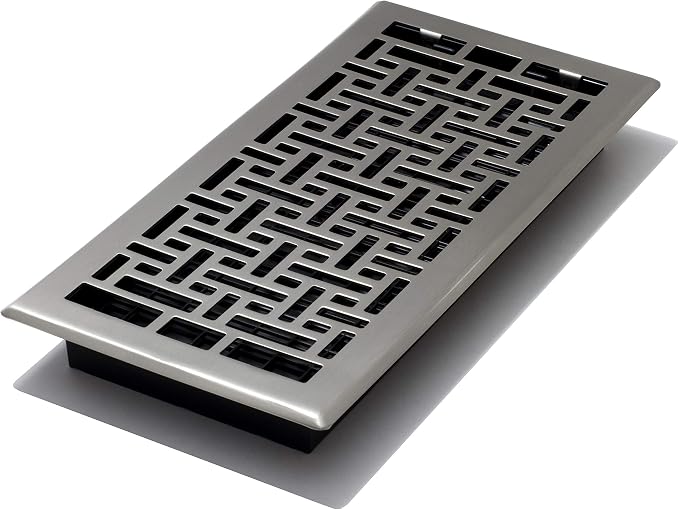 Decor Grates AJH614-NKL Oriental Floor Register, 6-Inch by 14-Inch by DecorGrates