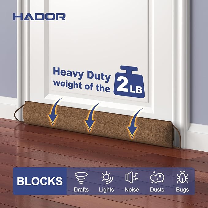 HADOR 32 in Weighted Door Draft Stopper, Doors Snake, Blocks Drafts, Cold Air - Image 2