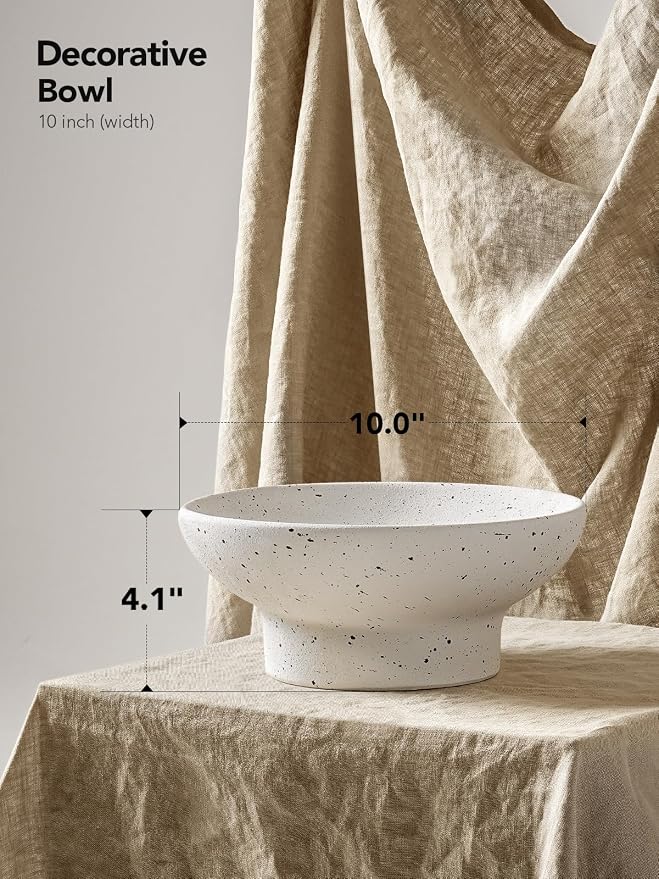 LE TAUCI 10" Ceramic Decorative Bowl, Key Bowl - Image 2