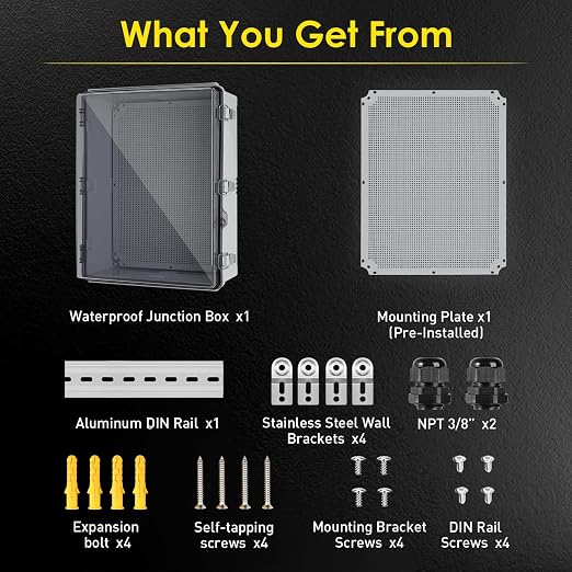 IP67 ABS Outdoor Electrical Box Waterproof 20.1''×16.1''×7.9'' | Weatherproof - Image 5