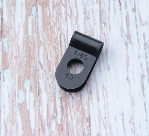 SOWAKA 50 Pcs Cable Clamp Black R Type Nylon Screw Mounting Cable | Cable - Image 3