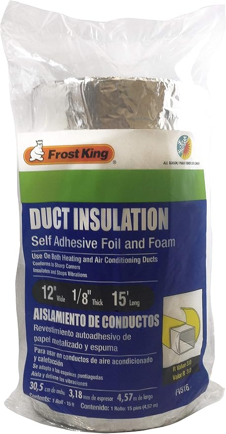 Frost King FV516 Duct Insulation & Tape, 1 1/8" x 15 ft - Image 2