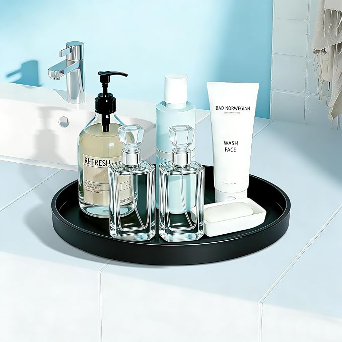 1 Pack 13.5" Bathroom and Vanity Tray, ABS Bathroom Counter Organizer, Coffee - Image 2