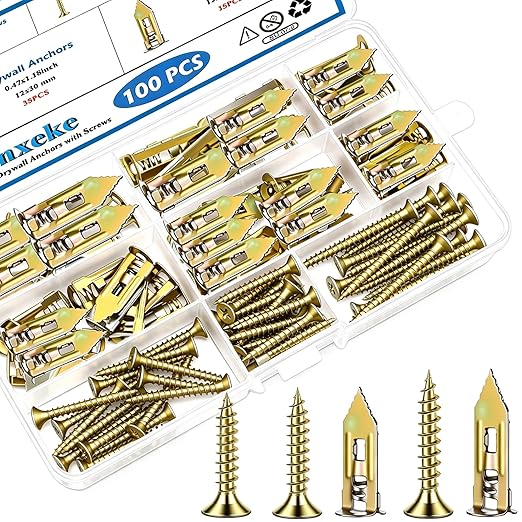 100 PCS Self Drilling Drywall Anchors by Brandquality-Trustworthy