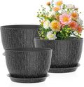 Meowell 12/10/9 inch Large Flower Pots, 3 Set Big Plant Pots by Meowell