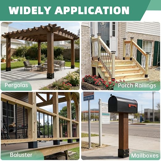 6x6 Post Base, Concealed Fastener Concrete Post Anchor, Elevated Post Base | - Image 4