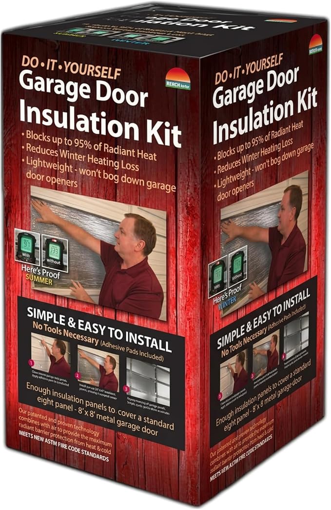 Garage Door Insulation Kit, Reflective, 8x8 Single Door by Reach+Barrier