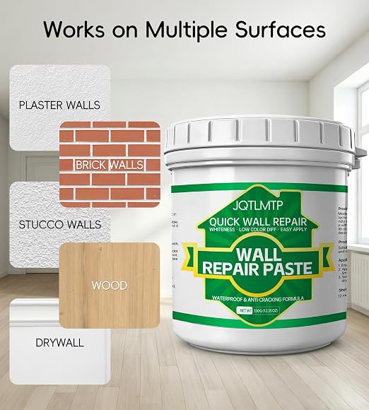 Wall Repair Paste 12 OZ, Drywall Crack & Hole Filler, Fast Drying Spackle - Image 8