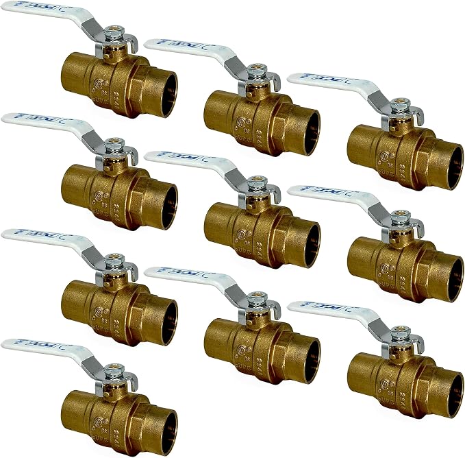 PROCURU 1/2-Inch Sweat Heavy Duty Brass Ball Valve, Full Port, 600 WOG by PROCURU