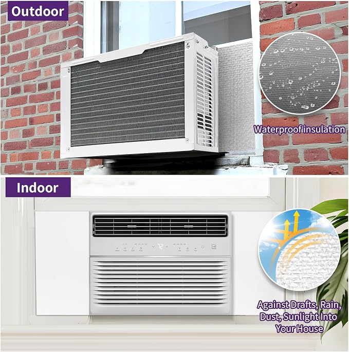 Window Air Conditioner Insulated Foam Panels, Air Conditioner Window Seal Kit - Image 3