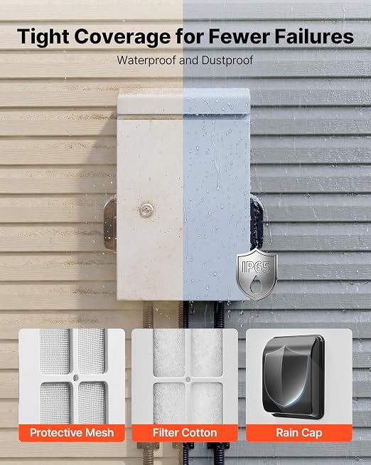 VEVOR Outdoor Electrical Box, Cold-Rolled Steel, Electrical Junction Box - Image 5