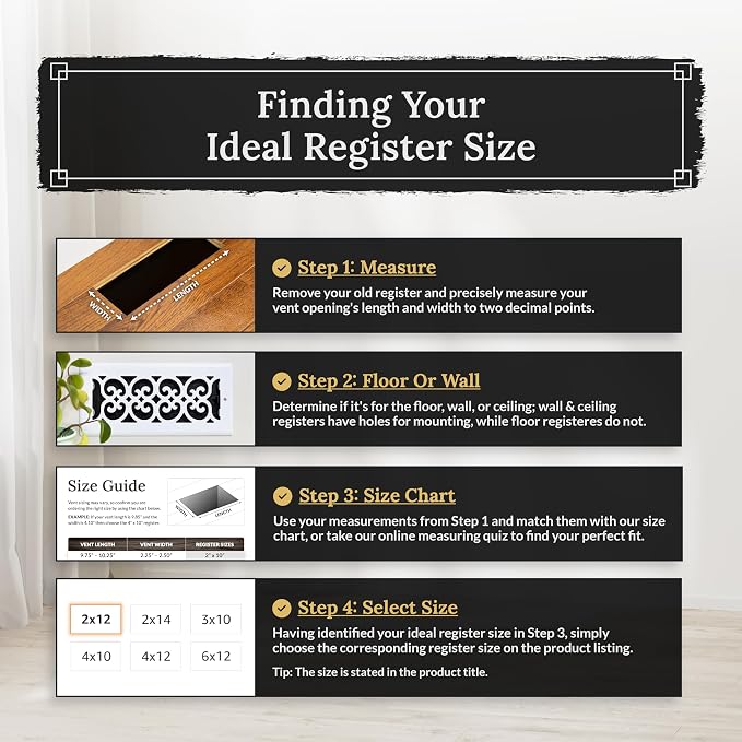 Decor Grates Metal Oriental Decorative Air Vent Cover 4x10 Floor Register – - Image 2
