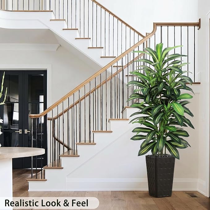 Artifical Dracaena Tree Indoor, 5FT Tall Fake Floor Plants - Image 7