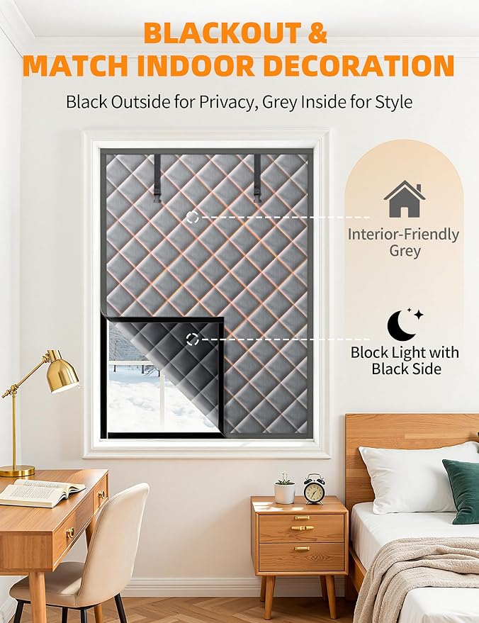 Window Insulation for Winter, 31″×57″ Thermal Window Cover, Dual-Sided - Image 4