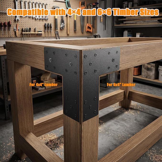 4PCS L Post Bracket, L Beam Brackets | - Image 5
