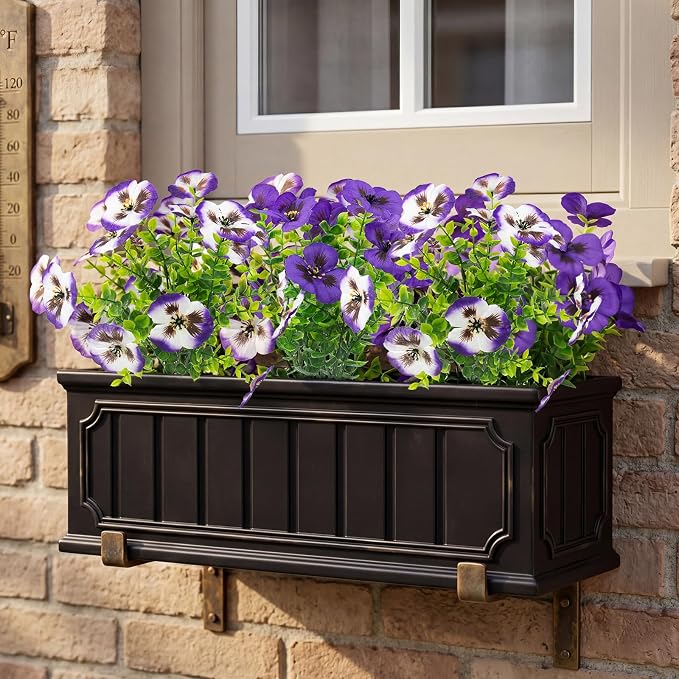 Rowfad 36 Pcs Artificial Fake Pansy Flowers - Image 6