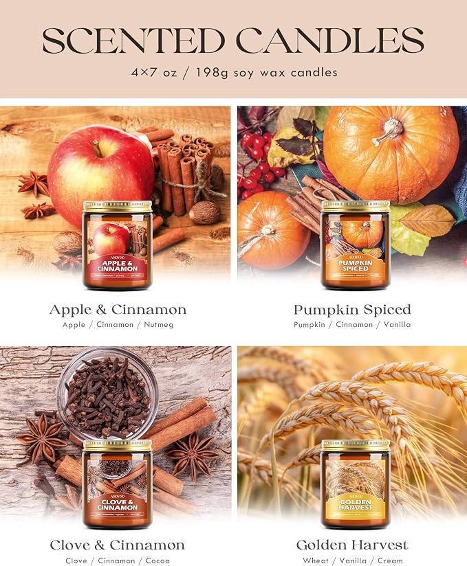 AOOVOO Fall Candles Set - Image 3