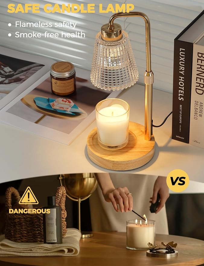 Modern Candle Warmer Lamp with 24h Cycle Timer, Dimmable Wax Melt Warmer | 24h - Image 2