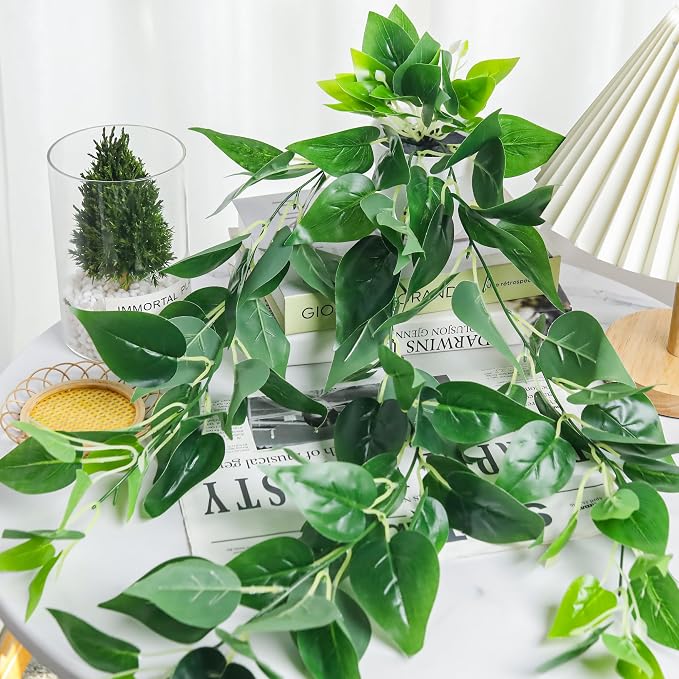Der Rose 4Pcs Artificial Hanging Plants Fake Vines - Image 8