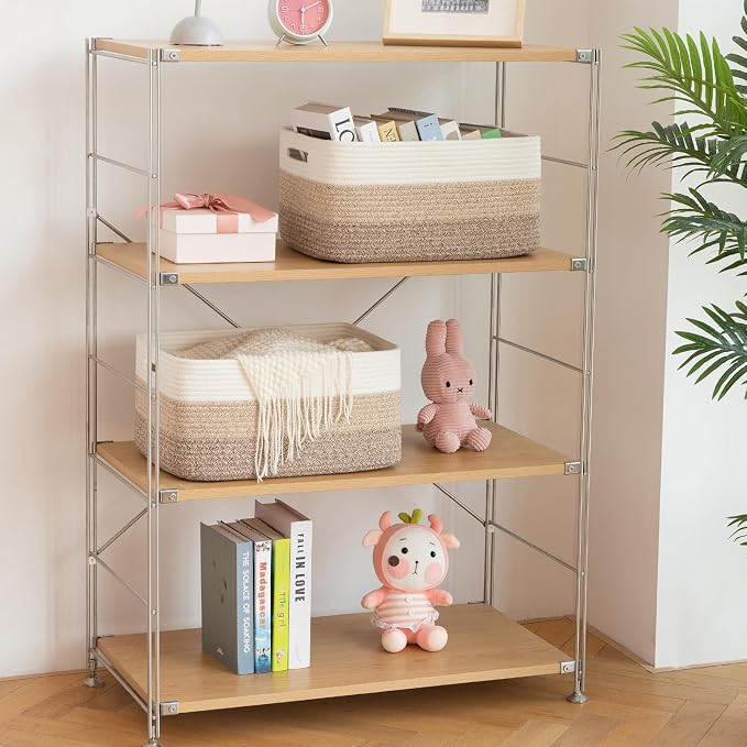 OIASKET Large Storage Basket for Organizing, Woven Rope Basket for Shelves - Image 6