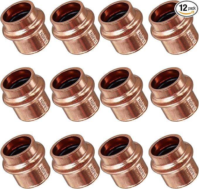 Copper Press Fittings 12pk, 1/2" Copper Press Cap by JIANBENKJ
