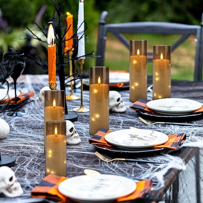 12-Pack Gray Acrylic Flameless LED Candles - Image 7