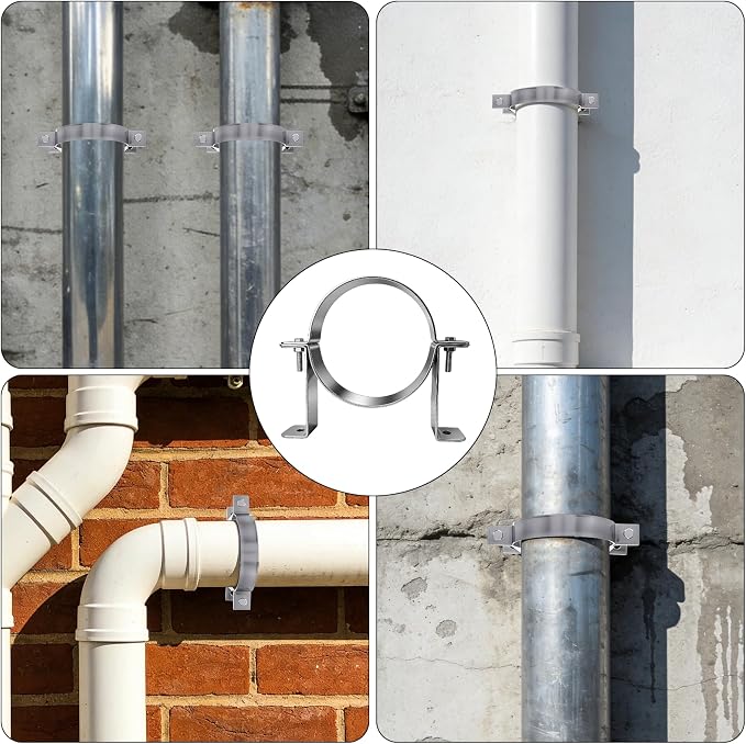 2 Pcs 5.8 Inch B Vent Wall Strap Round Gas Vent Pipe Strap, B Vent Wall Bracket - Image 7