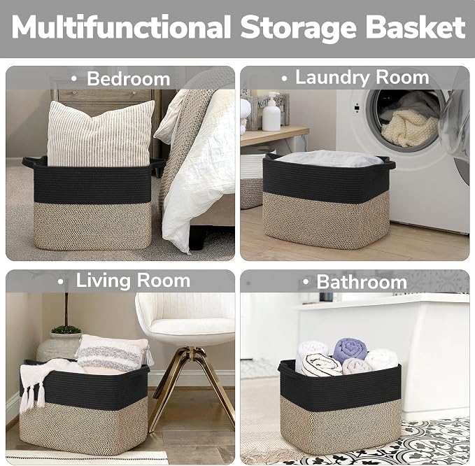 Goodpick 50L Large Woven Storage Basket, Wicker Baskets - Image 6