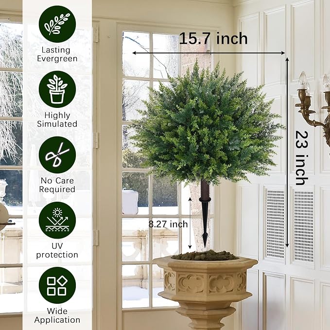 Artificial Plants Outdoor, Fake Bushes, Waterproof, Easy Installation, Ground - Image 3