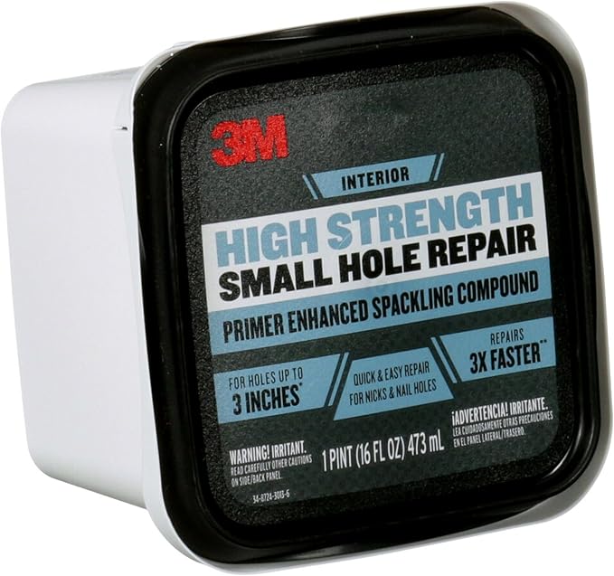 3M High Strength Spackling Compound, 16 oz., Small Hole Repair Primer Enhanced - Image 7