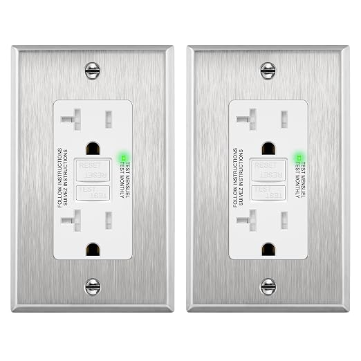 TG GFCI Outlet 20 Amp, Electrical Tamper-Resistant Receptacle, Self-Test | by TG