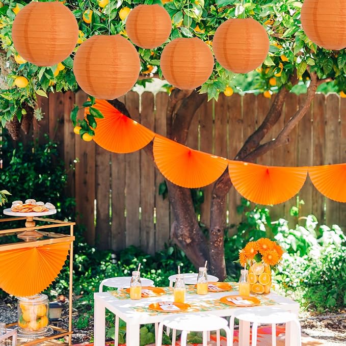 BEISHIDA 10 Inch Orange Paper Lanterns 6Packs Hanging Round Chinese Lantern | - Image 6