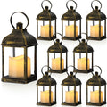 8 Pcs 10 inch Decorative Candle Lantern Bulk by Kittmip