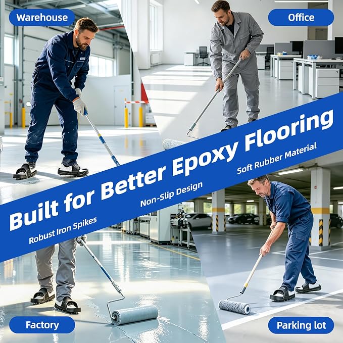 Epoxy Shoes Spike Shoes for Epoxy Flooring Coating, Slip-on Design, 16 Durable - Image 6