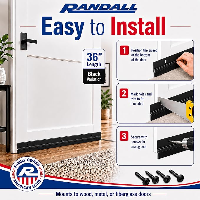 Randall Manufacturing Co., Inc | Door Sweeps – Aluminum & Brush | Brush Sweeps - Image 5