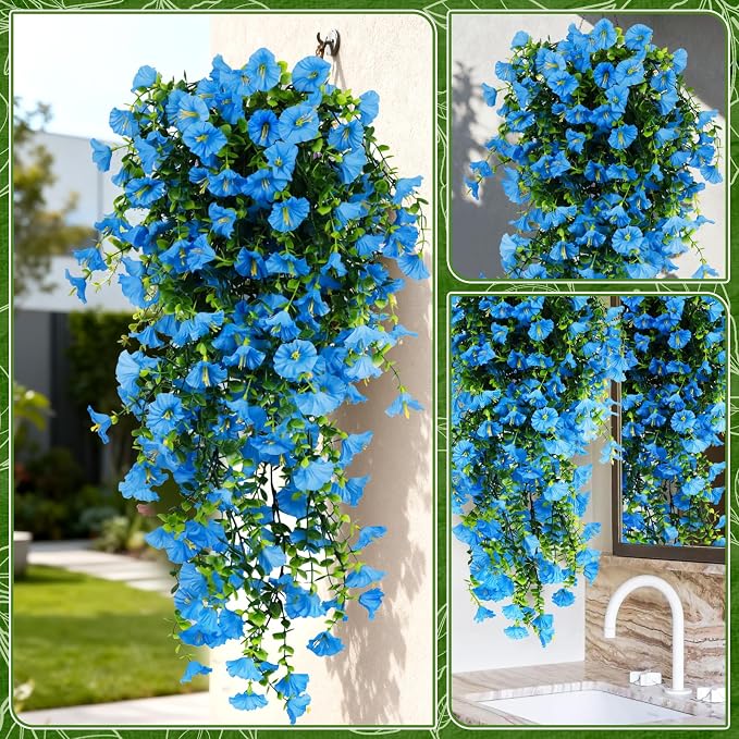 4-Pack Fake Hanging Plants, Faux Hanging Plant Artificial Greenery - Image 9