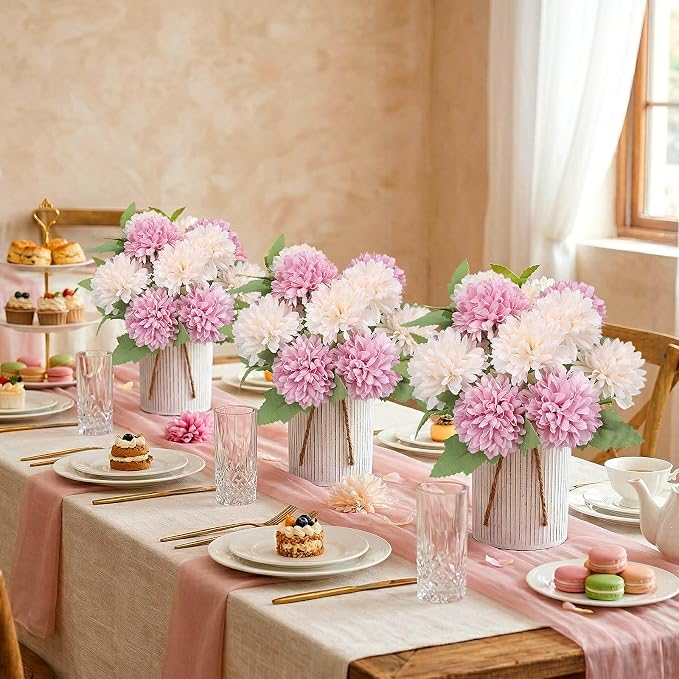 6 Set Pre-Made Flower Table Centerpieces - Image 4